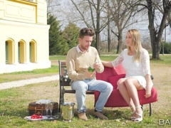 Babe, Stor kukk, Blond, Pikk, Europeisk, Kort hår, Tattovering