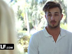 Busty Bombshell Alix Lynx Takes Lucky Guy's Cock Balls Deep In Her Mouth And Makes Him Cum