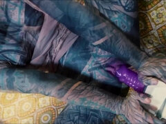 Inked babe Anuskatzz fucks both of her tight holes