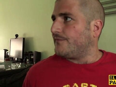 Inked brit sub Roxy Mae slapped by cuckold