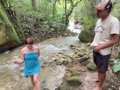 LILY_PUP - Busty Redhead Latina Amateur Shower Fuck in River - Big Tits Big Ass Rough Sex HD