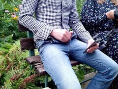 Mother-in-law expertly makes me cum in no time on the sidewalk