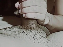 Leie, Blasen, Paar, Spermaladung, Brille, Handjob, Latina, Milch