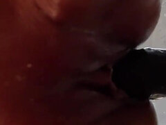 Celebrantka, Dildo, Obcasy, Orgazm, Prysznic, Solo, Squirting