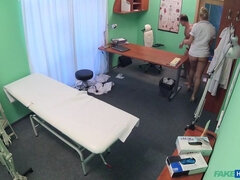 아마추어, 크림파이, 닥터, 대단히, 사무실, 보지, 유니폼, 관음증이 있는 사람