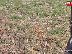 Miley Weasel has a sex date on a busy train line