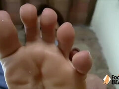 Italian scene with natural sweetie from Foot Fetish Beauties