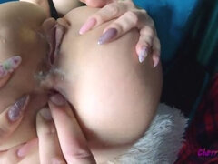 Big cock stepson stretches ass Milf and cums in Anal. POV