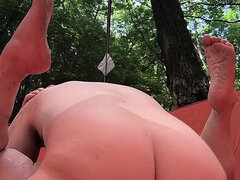 Amatéři, Bbw, Pár, Dildo, Ženský, Dospělé, Venku, Pička