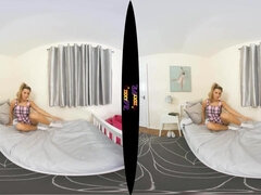 Busty blonde Louise K - Naughty Girl - Big tits in solo POV VR