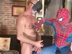 Furry, hunk bareback, gay cum