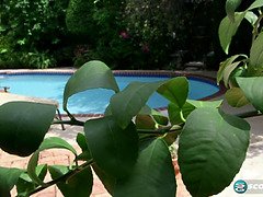 Grosse titten, Bikini, Braunhaarige, Auto, Schwarz, Natürlich, Natürlichen titten, Solo