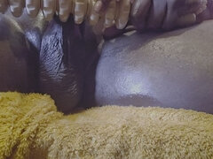 Amerikaans, Zwart, Sperma shot, Huisgemaakt, Masturbatie, Alleen