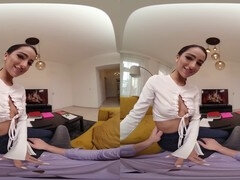 Benefits of plumbing the boss - Virtual Reality porn with Kama Oxi and Nick Ross