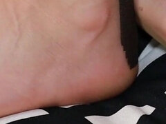 Classic Elegance - Black Pumps & Sheer Nylon Tease