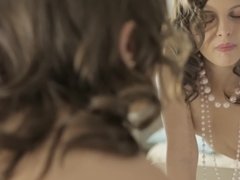 Brunetka, Spodná bielizeň, Masturbácia, Stockings