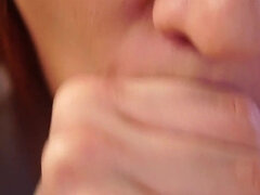 Любители, Минет, Сперма во рту, Крошечные, От первого лица, Рыжие, Сиськи