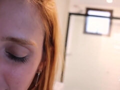 Stor kuk, Bystig, Långt ner i halsen, Snopp, Ansiktsbehandling, Hd, Pov, Fitta