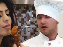 Audrey Royal Teases Chef with Carrot