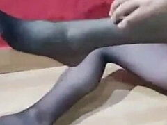 아마추어, 커플, 발 페티쉬, 나이든, 나일론, 팬티호스