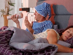 Arsch, Grosse titten, Geschnappt, Hundestellung, Handjob, Milf, Strümpfe, Titten