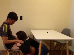 Hot Stepdaughter's BF Fucks My Wife - DP Threesome & Cum Swallow!