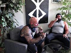 Foot Worship and Cigar Smoking with Oscar Bear