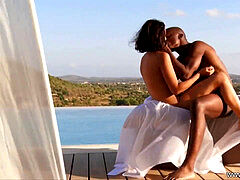 Brown-haired, dark-hued, black guy