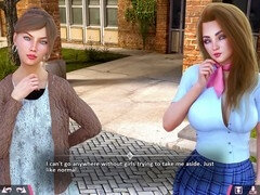 POV teen plays PC porn games in a visual novel adventure