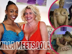 Interracial Threesome - Camilla Creampie & Lola Marie