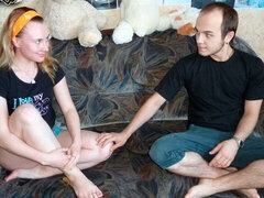 Blondine, Pik sutte, Hanrej, Hundestilling, Fetish, Russisk, Barberet, Teenager