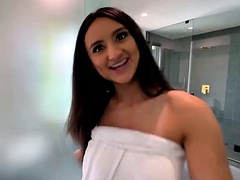 POV - Blowjob and pussy fucking with petite girlfriend Elisa Ibarra