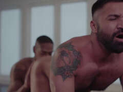 Muscular black lover uses BBC to sexually please his white friend