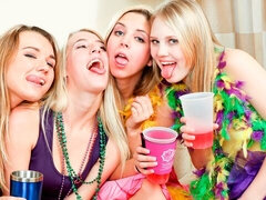 Lily Rade, Ryan Riesling and Cadence Lux are fucking at the party
