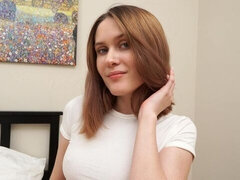 18 jaar, Enthousiasteling, Grote kont, Vingeren, Masturbatie, Natuurlijke tieten, Strippen, Tieten likken