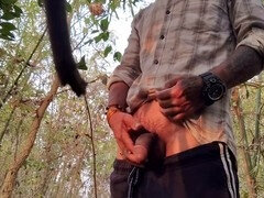 Local boy goes for a jungle adventure