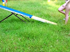 Anal, Bdsm, Bondage, Ansiktsbehandling, Granny, Utomhus, Spanking