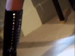 Anal, Sucer une bite, Brunette brune, Noir ébène, Hard, Hd, Talons, Plan cul à trois