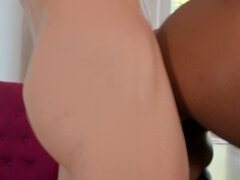 Amatør, Stor rumpe, Svart, Kukk suging, Brunette, Ansiktssperm, Naturlige bryster, Pupper