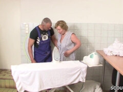 Blond, Pijpbeurt, Oudere vrouw, Sperma shot, Sperma in gezicht, Duits, Omie, Monster