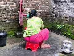 Desi Bhabhi First Time Anal with Brother-in-Law - Tight Pussy Fucking Outdoor