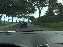 Pláž, Bikini, Blondína, Okuliare, Nahé, Pička, Vychudnutá, Kozičky