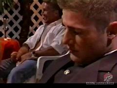 Grote mammen, Blond, Pijpbeurt, Groepseks ejactulatie, Sperma shot, Fetisj, Tieten likken, Oud