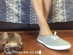 Amatør, Dominerende, Kvinde dominans, Fod fetish, Hæle, Ældre kvinde, Portugeisk, Solo