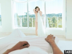 Teenage getting her morning pleasure on BIG BLACK PENIS