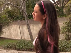 큰 가슴, 양성적인, 오랄섹스, 사정 샷, 하드코어, 보지, 쓰리섬