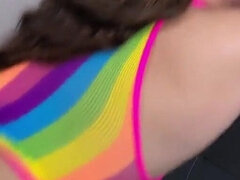 Teen slut Selena Love worships cock