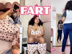 Chubby Girl Morning Routine Full of Farts While Getting Ready