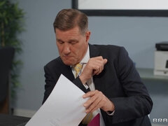 デカチン, フェラチオ, 気狂い, チン, オフィス, オマンコ, オッパイの, 濡れ