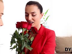 Alexis Crystal & Katy Rose have a steamy lesbian night with strap-on and rough sex